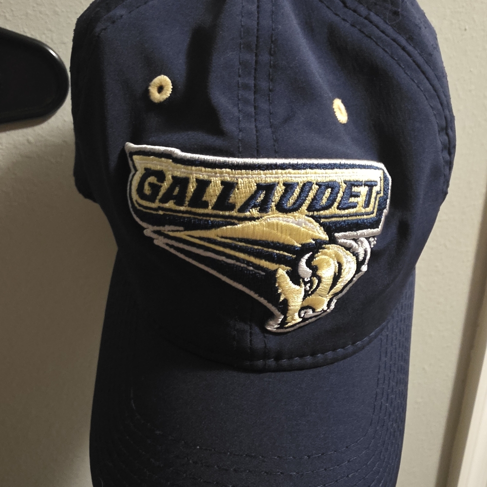 Gallaudet Navy Blue and Yellow Embroidered Baseball Cap